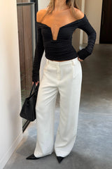 Ella Squire Relaxed Suit Pant Ivory