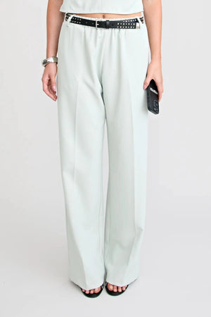 Santo Wide Leg Pant by Pfeiffer, soft tailored wide leg pants with elastic waist, perfect for work or elevated everyday styling