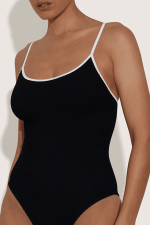 Hunza G | Pamela Swim Contrast Black/White | Girls with Gems