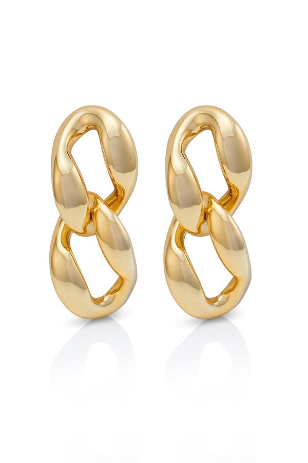 Noah The Label | Double Link Earrings Gold | Girls with Gems