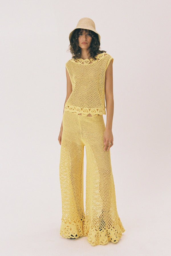 Shoal Bucket Raffia Crochet Packable Natural