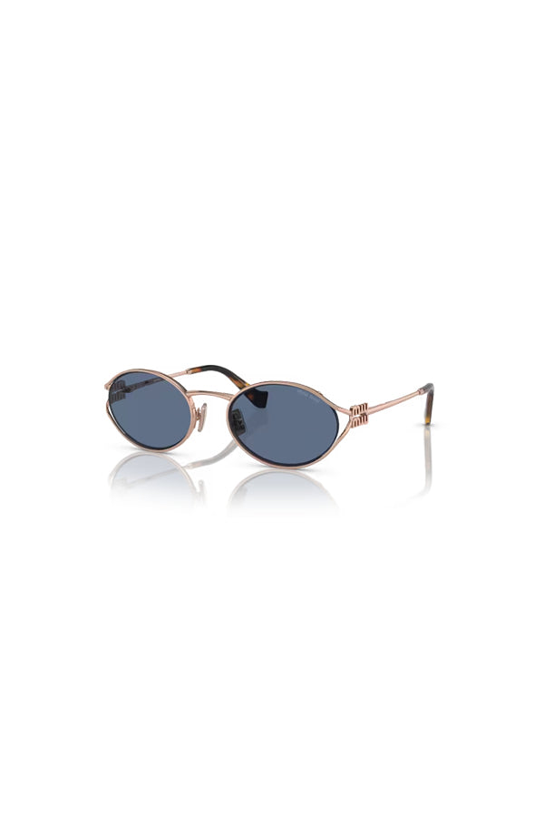 Miu Miu | MU 52YS Pink Gold W/ Dark Blue | Girls With Gems