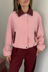 Penny Braided Collar Jacket Pink/Burgundy