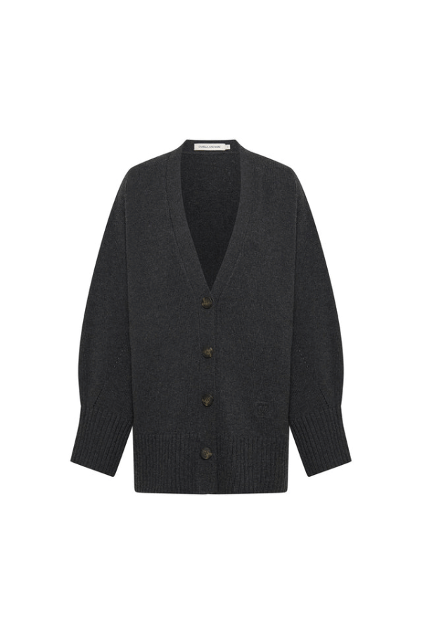 Camilla and Marc | Romeo Logo Cardigan Charcoal | Girls With Gems