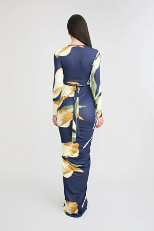 Loni Long Sleeve Dress by Pfeiffer, ruched long sleeve jersey dress, perfect for day to night styling