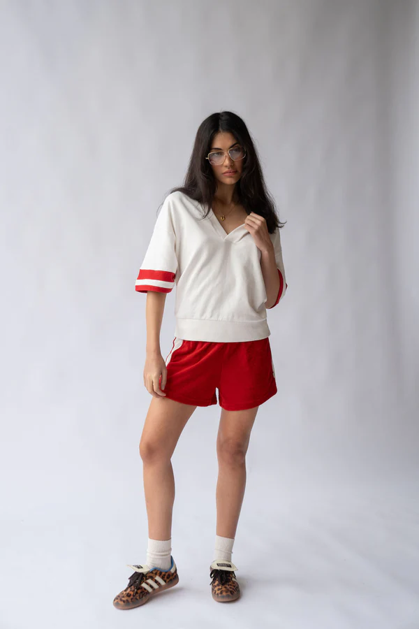 Araminta James | French Tennis Shirt Coconut | Girls with Gems