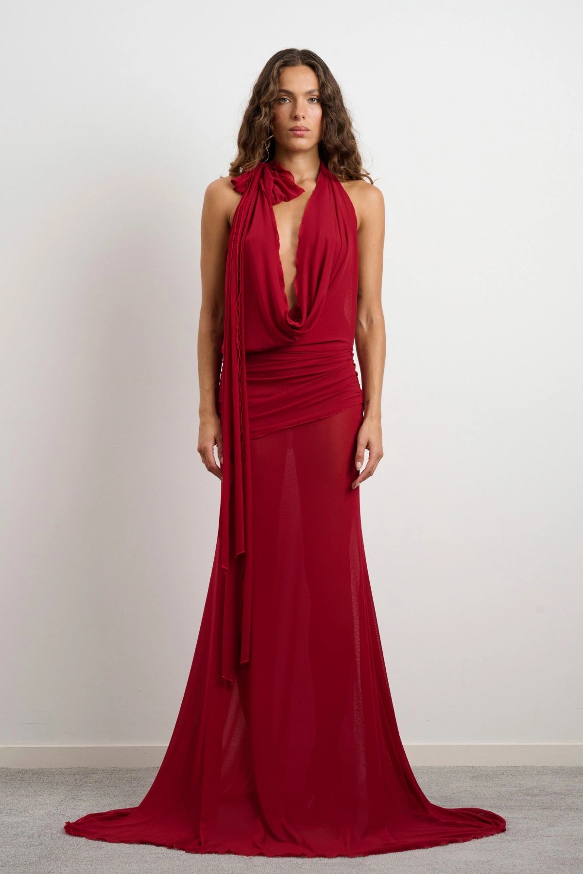 Thea Dress Deep Red