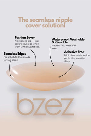 Silicone Nipple Covers (Non-Adhesive) Seamless, Reusable, & Waterproof