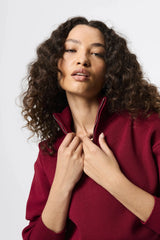 Lexington Sweater Black by Mossman, half zip knit sweater with relaxed fit, perfect for work or elevated everyday styling