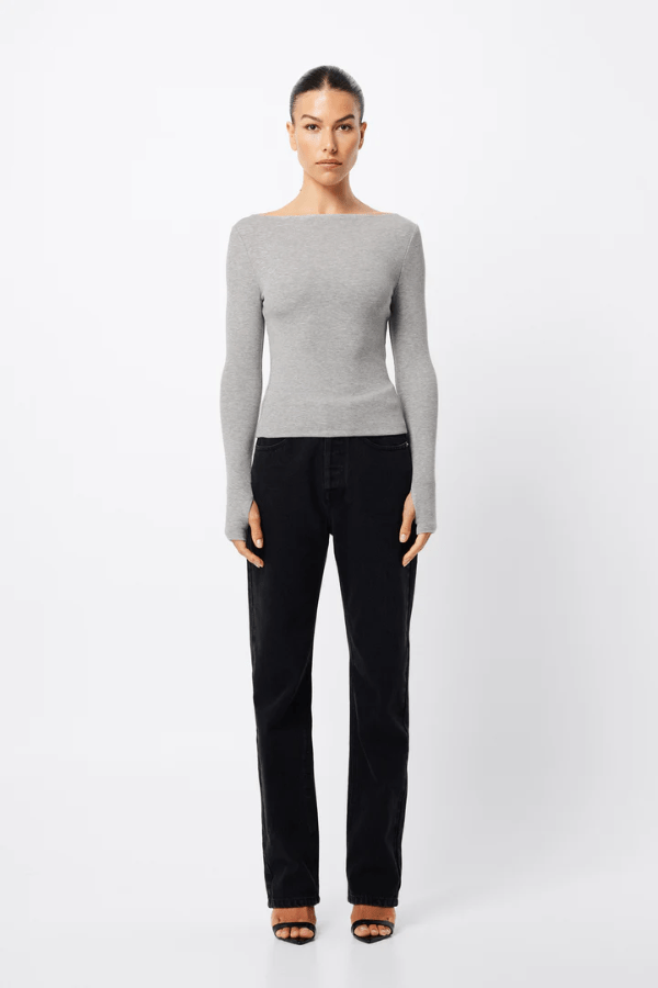 Mossman | Camden Top Grey Marle | Girls with Gems