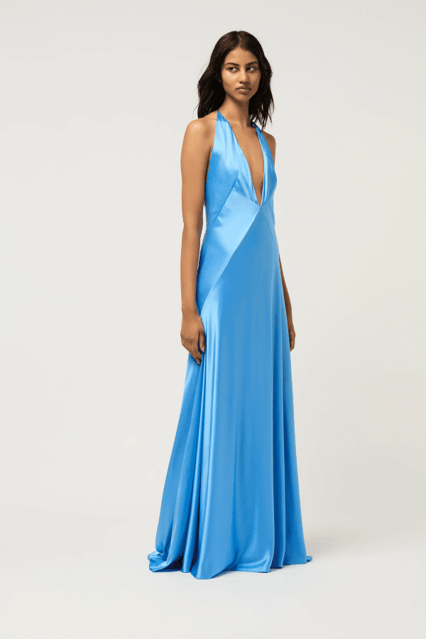 Maxi dress sky blue new arrivals - Main Image