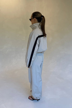 Tamara Mid Rise Balloon Pants Beige by Sneaky Link, relaxed tailored pants, perfect for chic everyday wear
