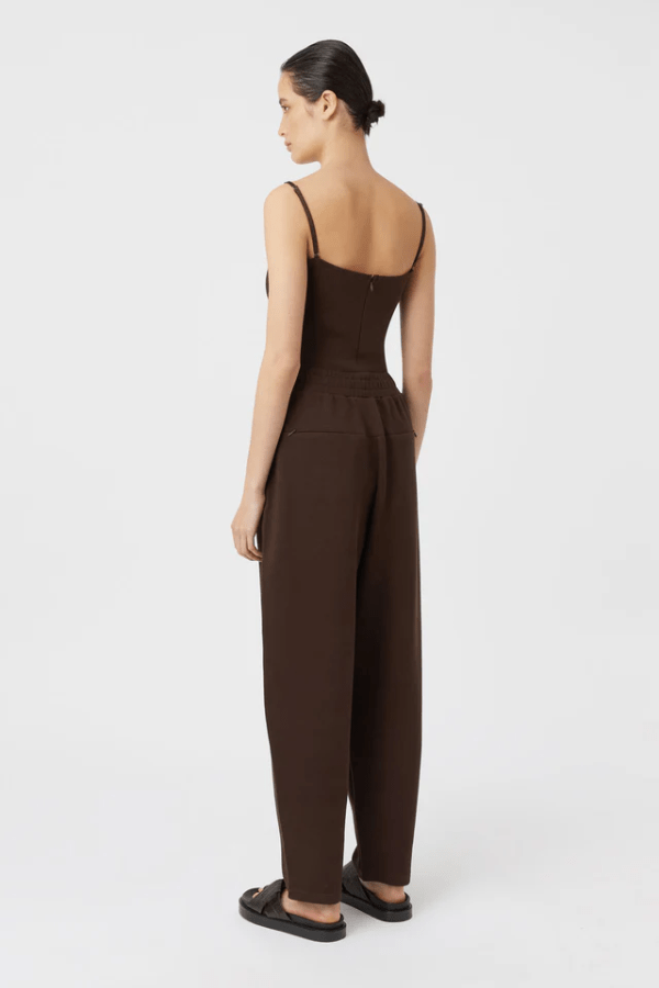 Jensen Bodice Espresso by Camilla and Marc – structured cotton bodice with adjustable straps and sleek zip, perfect for trendy off-duty days or layered looks.