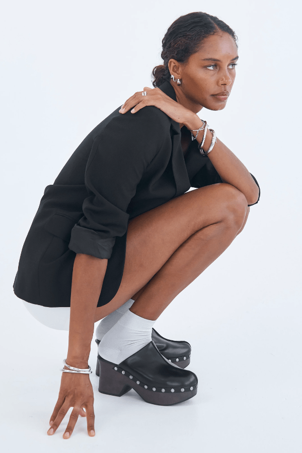 Avant Studio | Priscilla Pave Hoops Silver | Girls with Gems