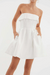 Rebecca Vallance | Cristine Strapless Mini Dress Ivory | Girls With Gems
