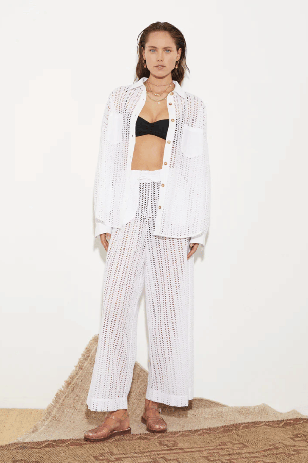 Boteh | Mati Broderie Pant White | Girls With Gems