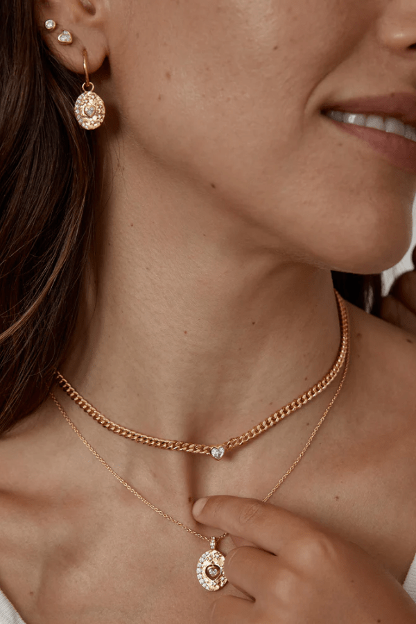 By Charlotte | 18k Gold Vermeil Love You to the Moon and Back Necklace | Girls with Gems