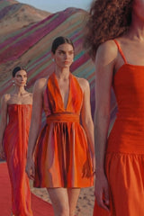 Lena Maxi Dress Mil Colores by Baobab, strapless mesh maxi dress with slit, perfect for resort or evening styling