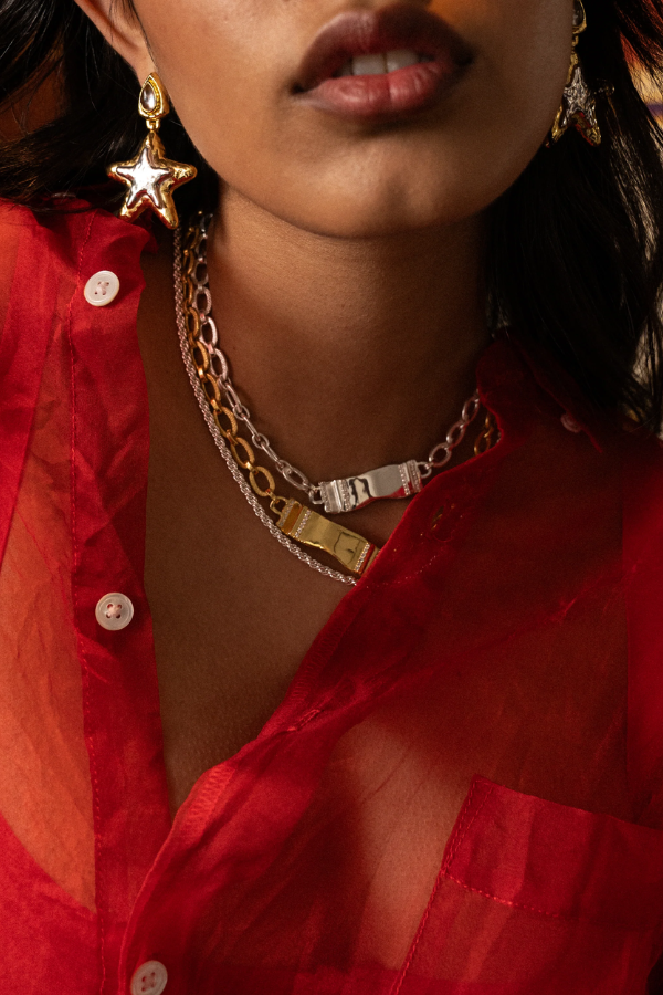 Mountain and Moon | Portia Earring Mixed Metal | Girls with Gems