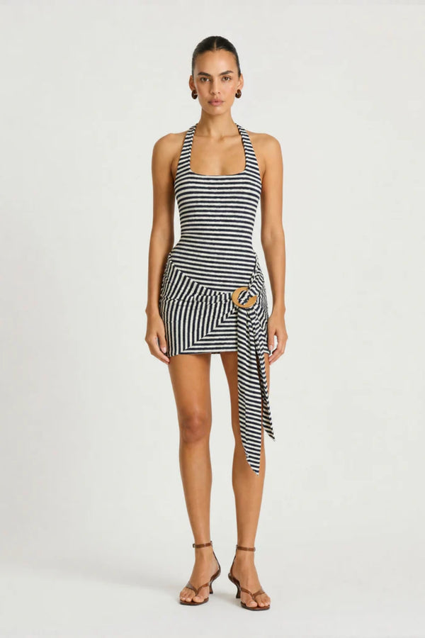 Billy Mini Dress Navy Stripe