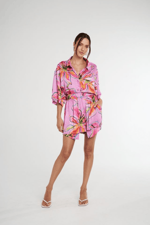 Summi Summi | Elastic Waist Shorts Lilac Lily | Girls with Gems