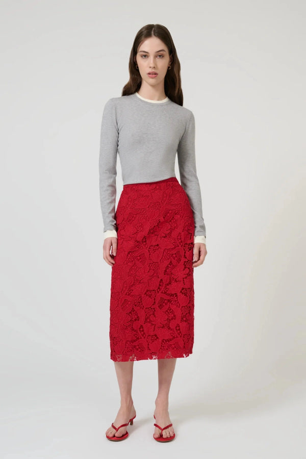 Fina Long Sleeve Top Grey Marle White by Onte, soft knit long sleeve top, perfect for layering or everyday styling