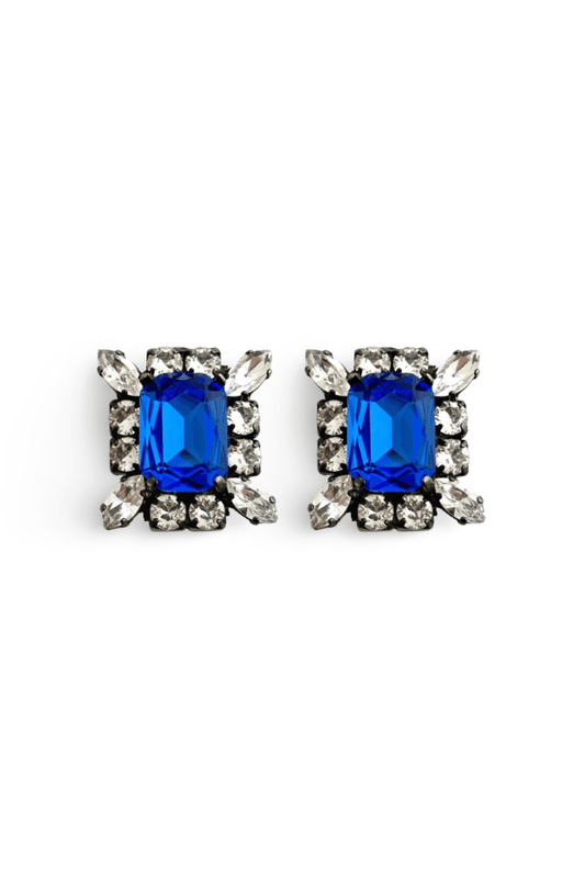 House of Emmanuele | Eve Stud Crystal Sapphire | Girls with Gems