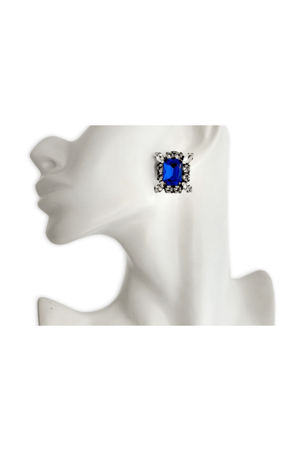 House of Emmanuele | Eve Stud Crystal Sapphire | Girls with Gems