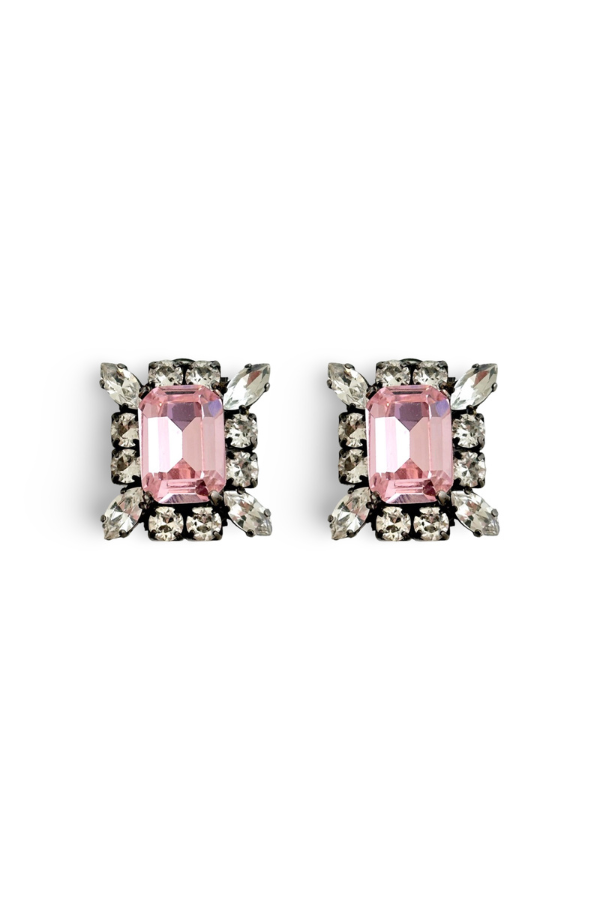 House of Emmanuele | Eve Stud Crystal Baby Pink | Girls with Gems