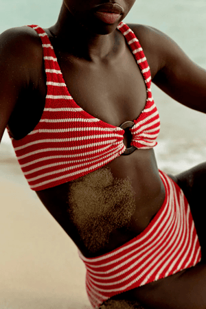 Hunza G | Nadine Bikini Red/White | Girls with Gems