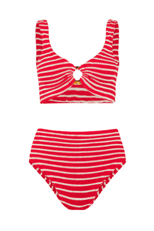 Hunza G | Nadine Bikini Red/White | Girls with Gems
