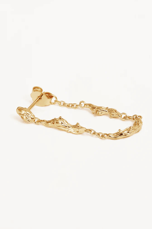 By Charlotte | 18k Gold Vermeil Gold Drift Chain Earrings | Girls with Gems