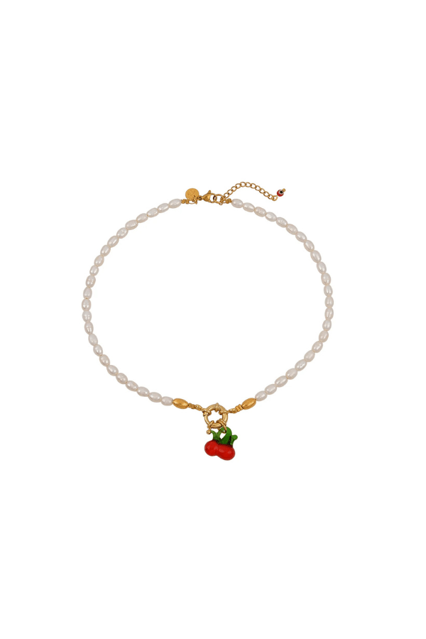 Mayol | Cherry Ice Cream Smile Necklace | Girls with Gems 