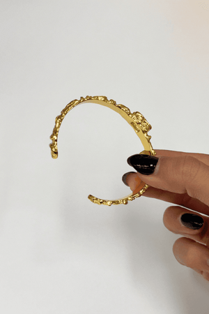 Dahlia Earrings by Amber Sceats, handcrafted in Italy with 24K gold plating and sparkling cubic zirconia, a timeless and elegant addition to any look.