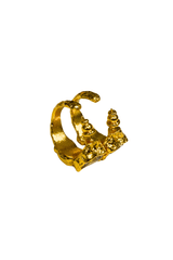 Nerine Ring by Amber Sceats, handcrafted in Italy with 24K gold plating and cubic zirconia, a simple and elegant piece perfect for any occasion.