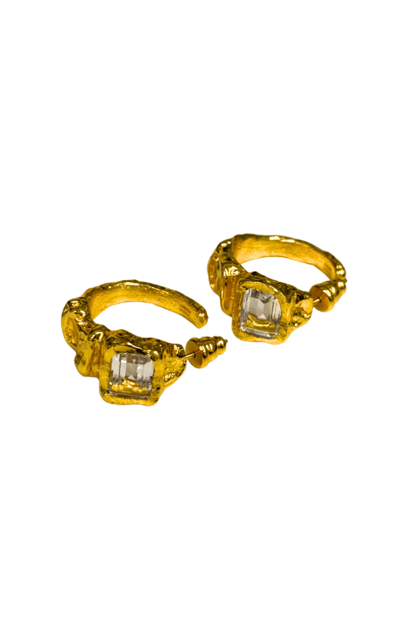 Nerine Ring by Amber Sceats, handcrafted in Italy with 24K gold plating and cubic zirconia, a simple and elegant piece perfect for any occasion.