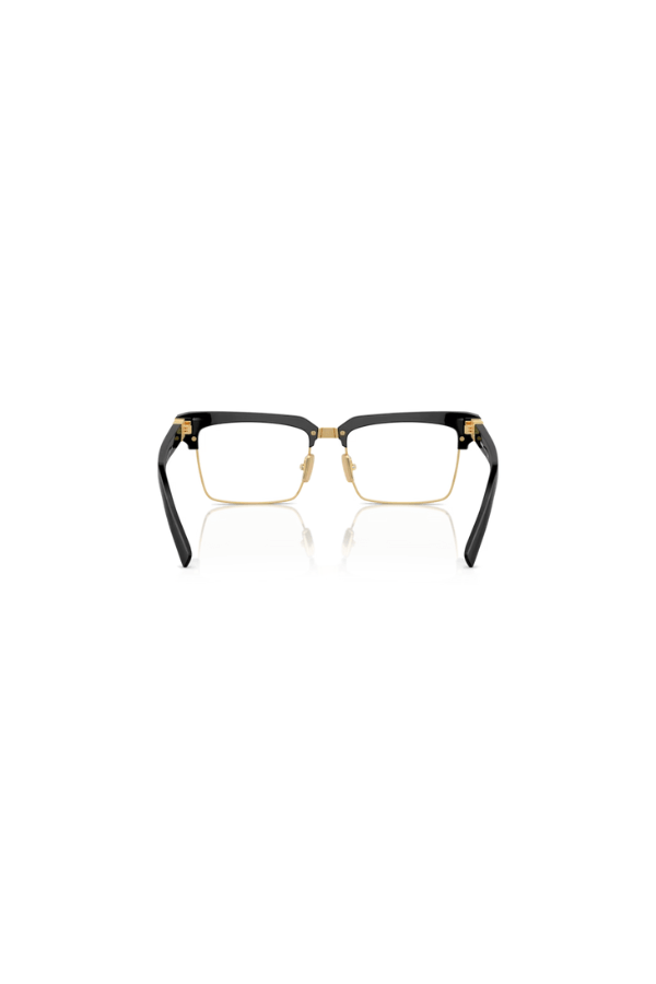 MU 11XV Black by Miu Miu, stylish square mixed material frames with bold vertical logos and metal pins, perfect for trendy, fashion-forward eyewear looks.