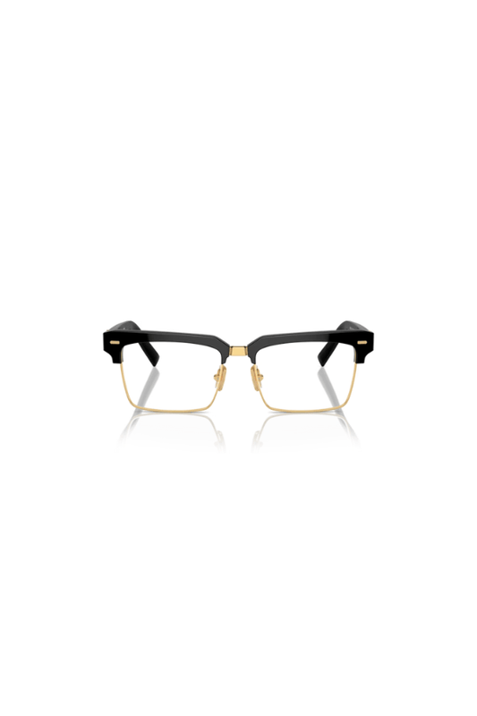 MU 11XV Black by Miu Miu, stylish square mixed material frames with bold vertical logos and metal pins, perfect for trendy, fashion-forward eyewear looks.