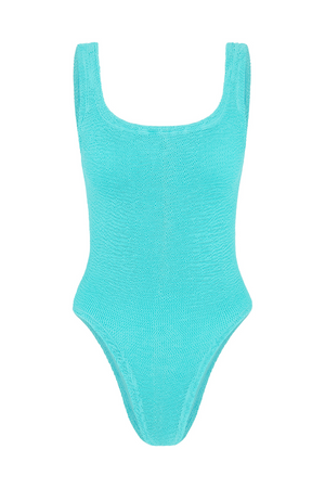 Hunza G | Square Neck Swim Aqua | Girls with Gems