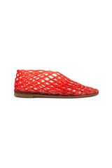 Jellie Chilli Rubber by Senso, netted ballet flats with glossy finish, perfect for casual everyday styling