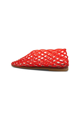 Jellie Chilli Rubber by Senso, netted ballet flats with glossy finish, perfect for casual everyday styling