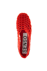 Jellie Chilli Rubber by Senso, netted ballet flats with glossy finish, perfect for casual everyday styling