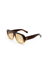 The Dionne Cinnamon by Luv Lou, oversized tort aviator sunglasses with brown lenses for elevated everyday styling