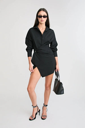 Zena Twist Dress Black
