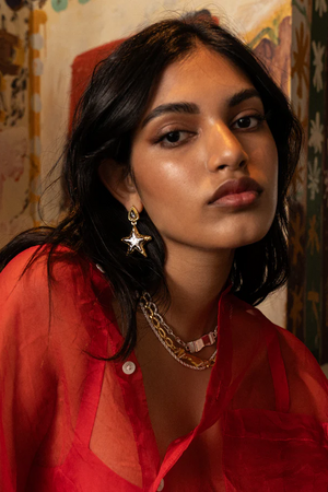 Mountain and Moon | Portia Earring Mixed Metal | Girls with Gems