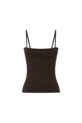 Jensen Bodice Espresso by Camilla and Marc – structured cotton bodice with adjustable straps and sleek zip, perfect for trendy off-duty days or layered looks.