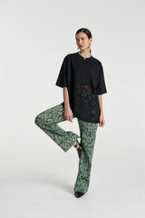 Lace Panel Tee Black by Summi Summi, cotton tee with lace detail, perfect for day to night styling
