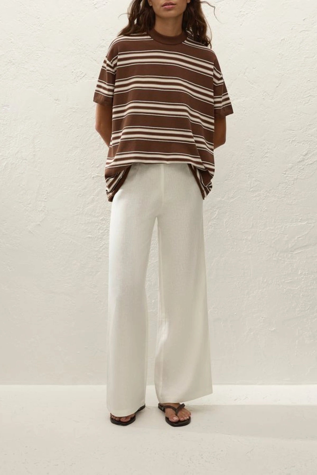 Le Paz Top Ombre Stripe Macro Carob