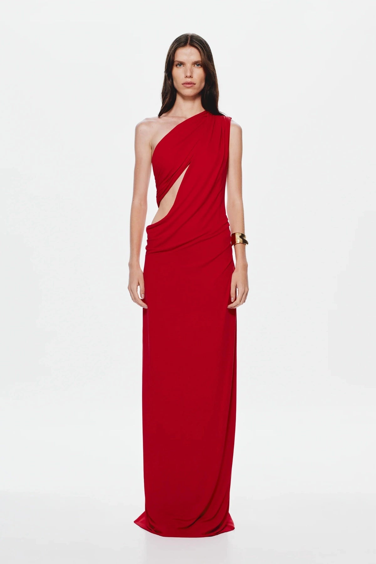 The 'Solstice' Cupro Dress Cherry
