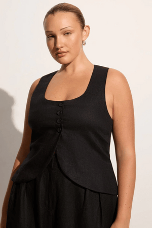 Faithfull the Brand | Stanze Vest Black | Girls With  Gems